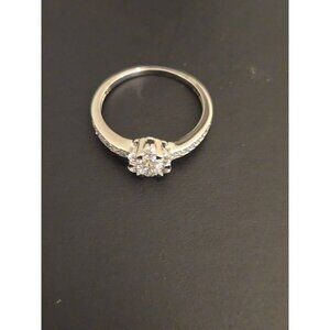 Sterling Silver Cubic Zirconia Cluster Ring